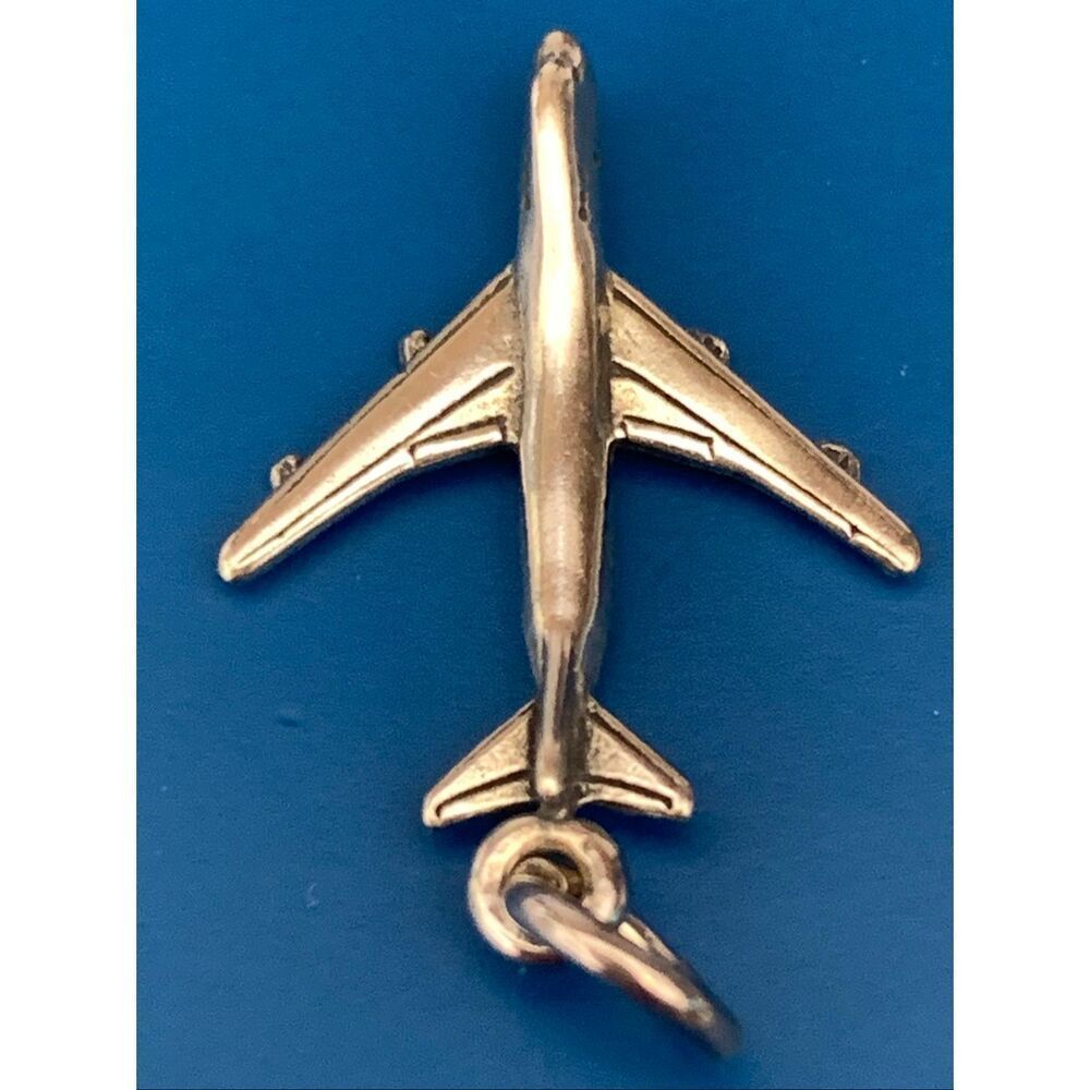 Airplane Jet Sterling Silver Jewelry Charm #travel #air travel